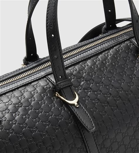 gucci black leather vintage web boston bag|gucci microguccissima boston bag.